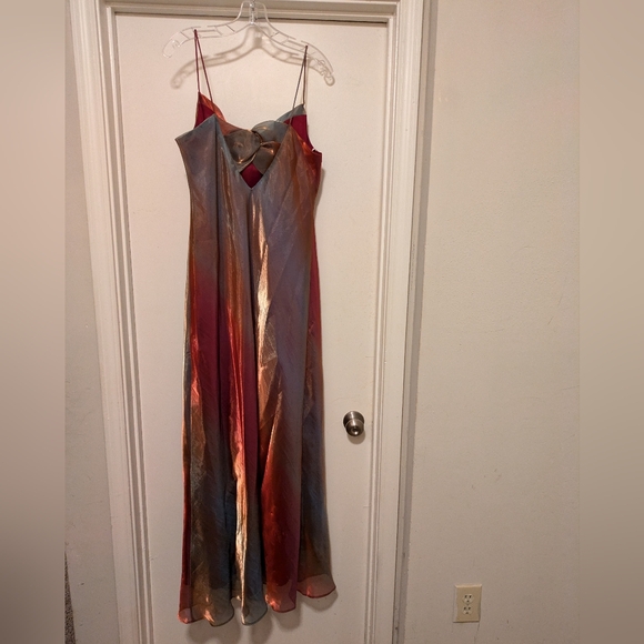 3XL Multi Color Prom Dress with Shaw - Picture 2 of 4